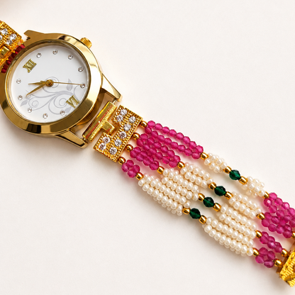 Noirah Vintage Pearl Bracelet Watch
