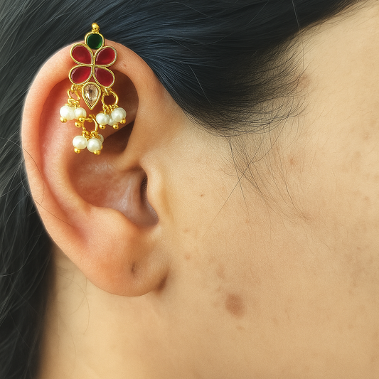 Trishi Bugadi Jadau pearl Press Bugadi - Set of 2