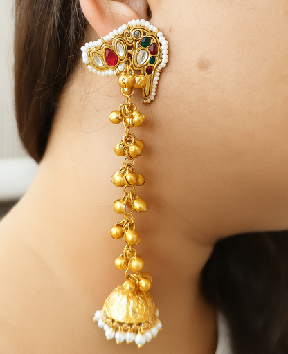Mor Ghungroo kashmiri Earrings