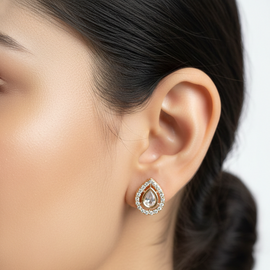 Single stone Kundan Studs