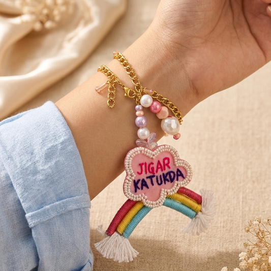 Handmade Rakhi Bracelet For Sisters / Bhabhi - Jigar Ka Tukda