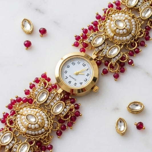 Sitara Kundan Heritage Bracelet Watch
