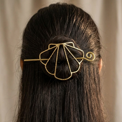 Zuri Brass Hair Clip
