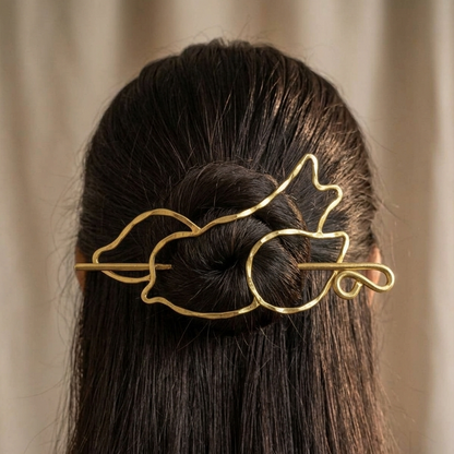 Panchi Brass Hair Clip