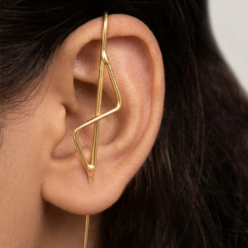 Zig zag Needle Earcuffs - Set of 2