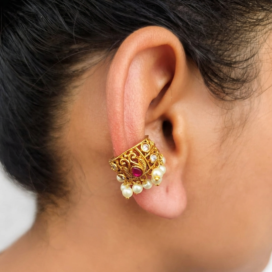 Riddhi Golden Stone Bugadi - Pink