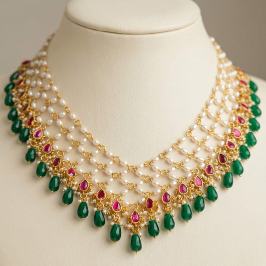 Trinetra Multilayered Rani haar