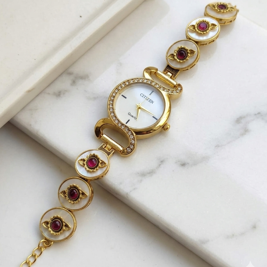 MOP Designer Heritage Bracelet Watch
