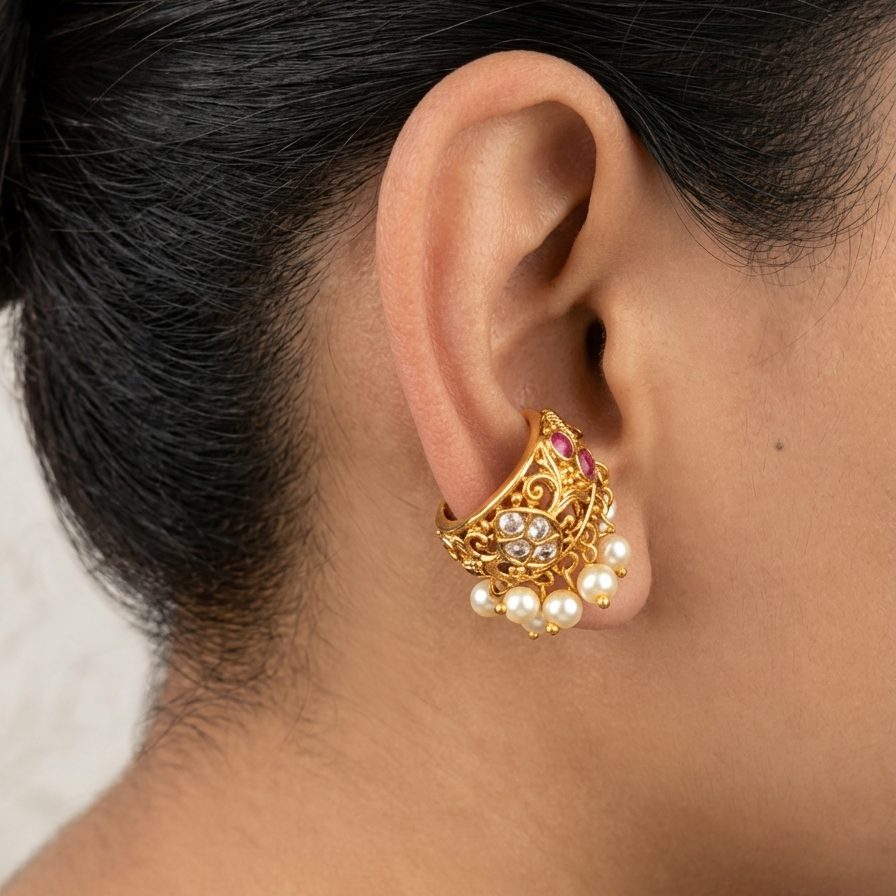 Siddhi Golden Stone Bugadi - Pink