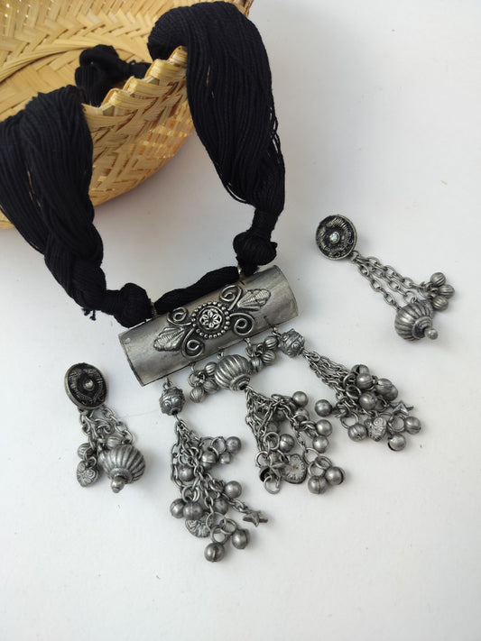 Ghungroo Oxidised Necklace set