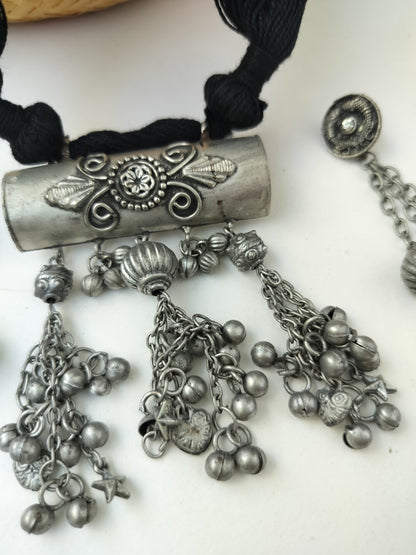Ghungroo Oxidised Necklace set
