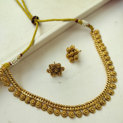 Athira Gold Look alike Necklace set