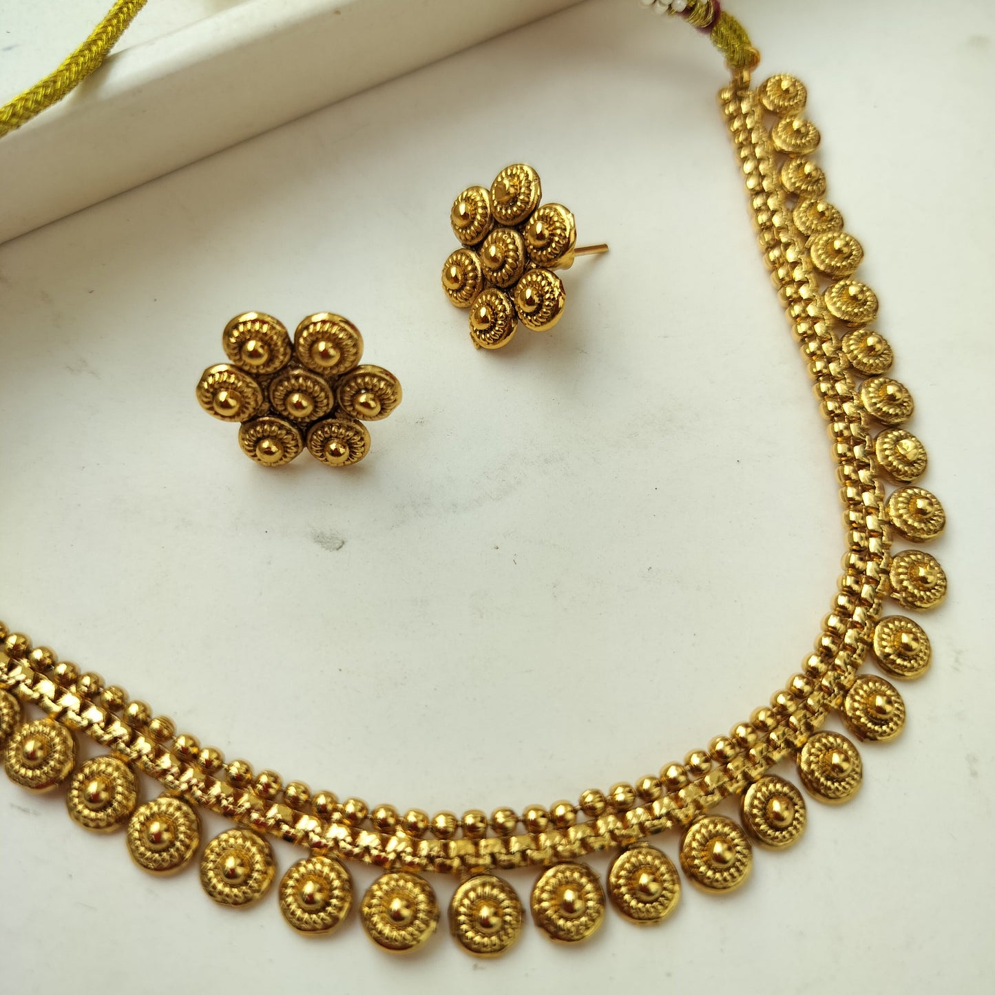 Athira Gold Look alike Necklace set