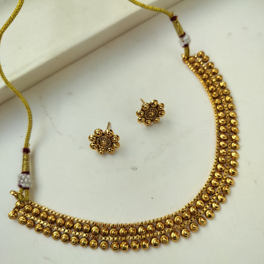 Shreni Gold Lookalike Necklace set