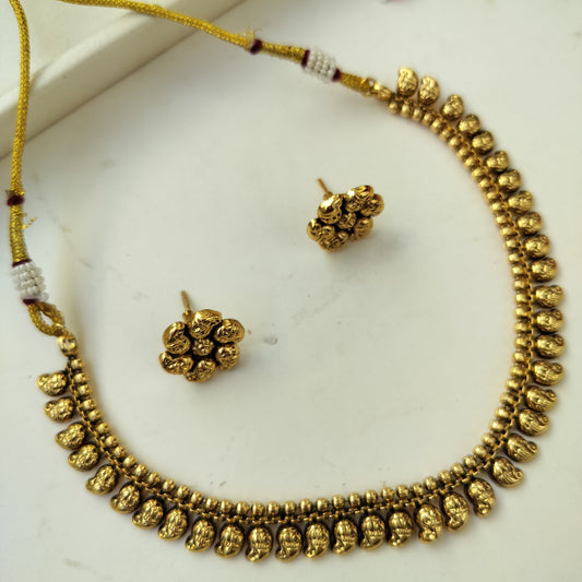 Kisha Gold Lookalike Necklace set