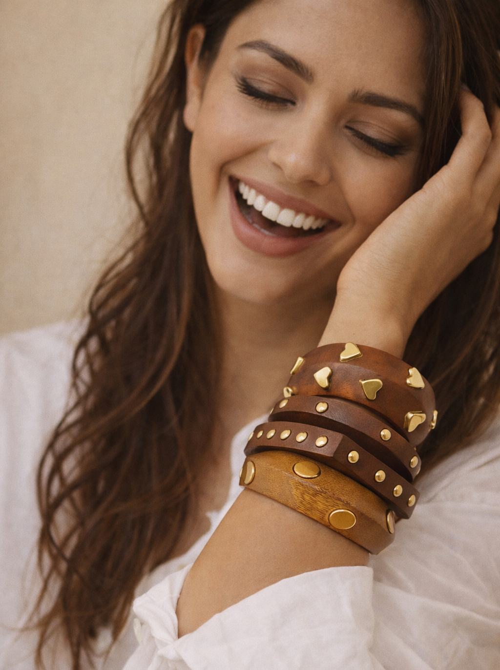 The Artisan Bold Stack – Set of 4 Handcrafted Wooden Bangles