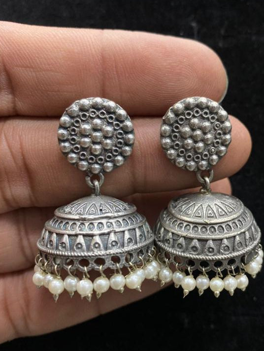Mini silver lookalike jhumki