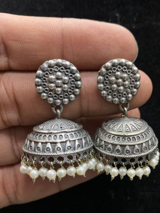 Mini silver lookalike jhumki