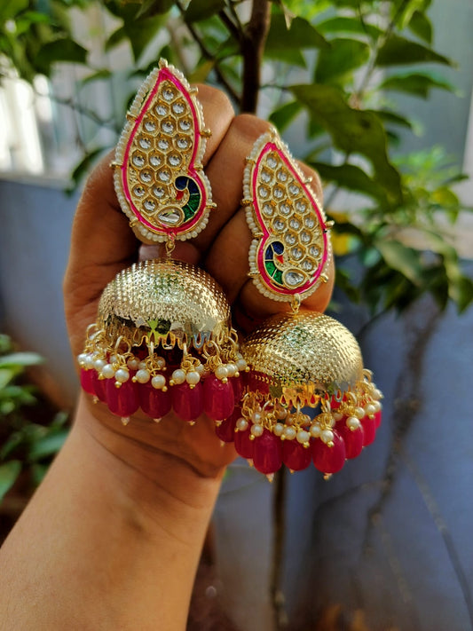 Peacock Multicolored Long Jhumka
