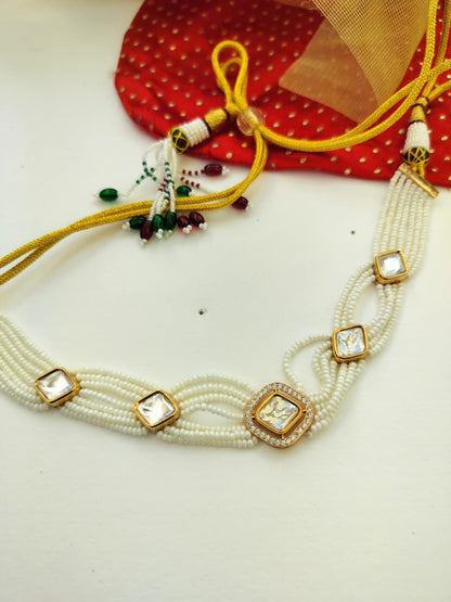 Arnika Pearl Kundan Choker