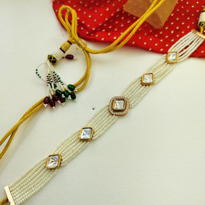 Arnika Pearl Kundan Choker