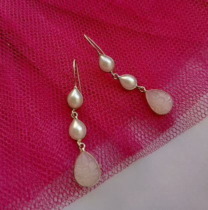 Pritika Drop Earrings (White)