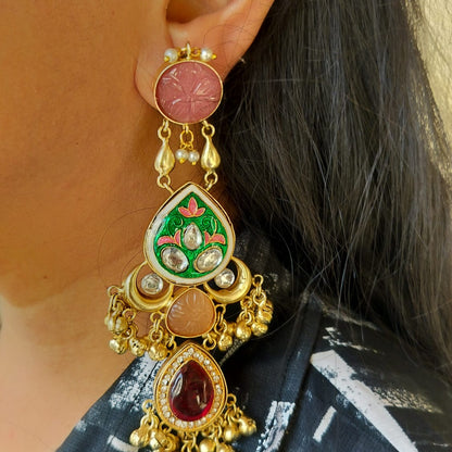 Mohini Gold Plated Fusion Earrings