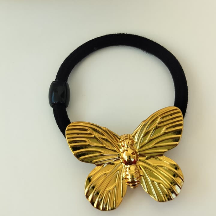 Butterfly Metal Hair Tie