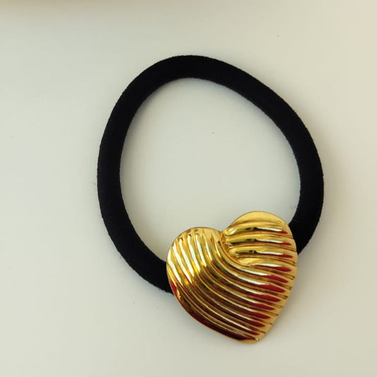 Heart Metallic Hair Tie