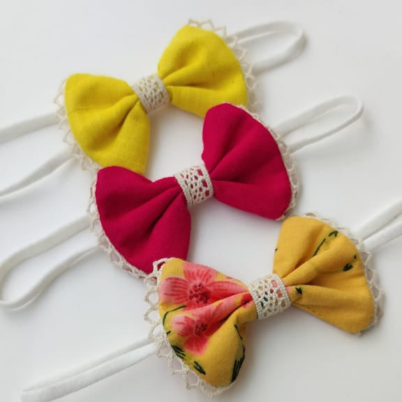 Spring Handmade Girl Bow Band (Set of 3)