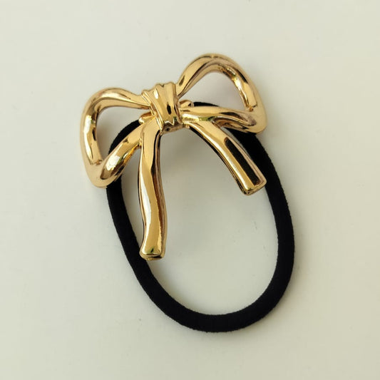 Korean Bow Metal Hair tie