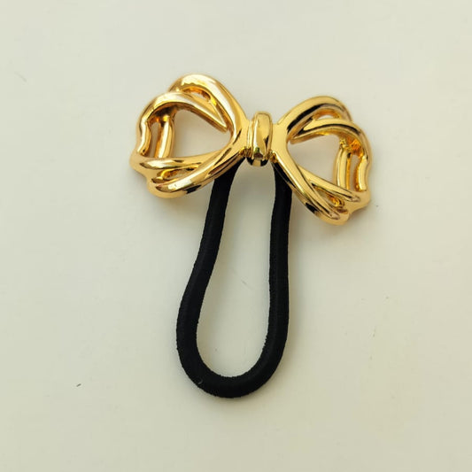 Golden Bow Metal hair tie