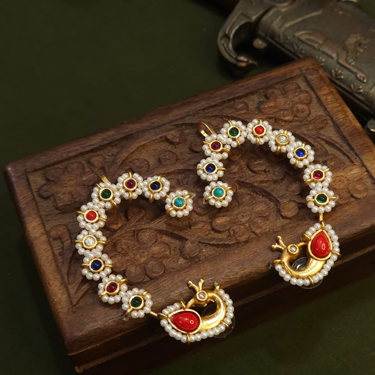 Royal Pearl Kundan Earcuff Earrings