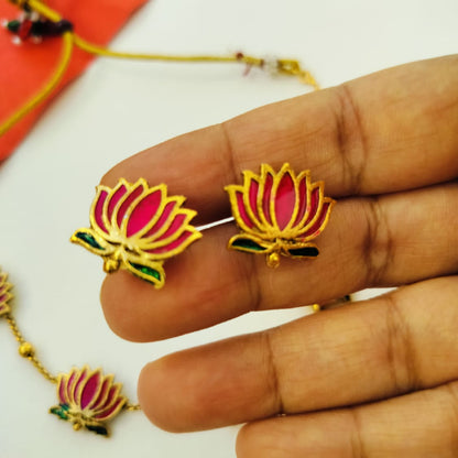 Manju Warrier Inspired Lotus Necklace