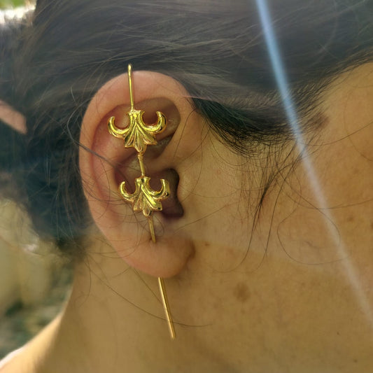 Naksha Golden Needle Earcuffs