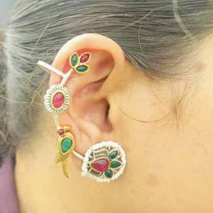 Lotus Stone earcuffs - Set of 2