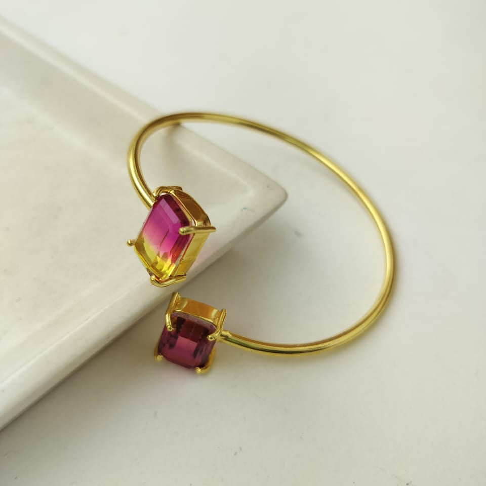 Pink Hue Golden kada Bracelet