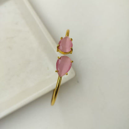 Light Pink Golden Kada Bracelet