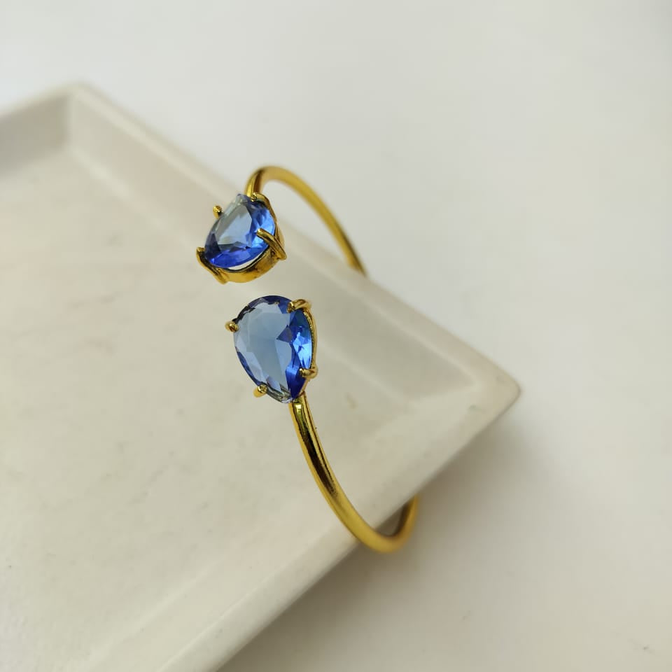Blue Golden Kada Bracelet