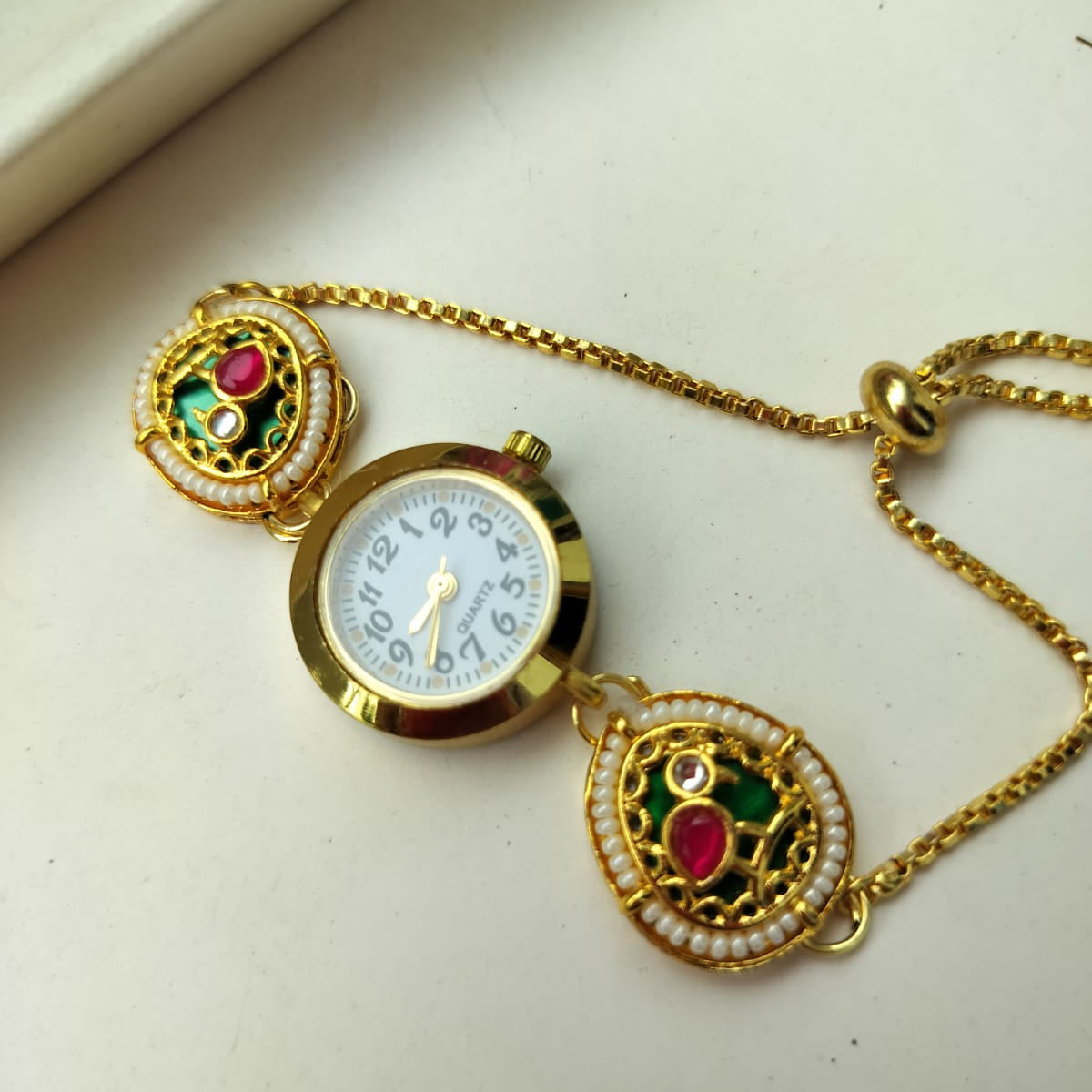 Rajkumari Heritage Watch (Pink and Green)
