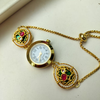 Rajkumari Heritage Watch (Pink and Green)