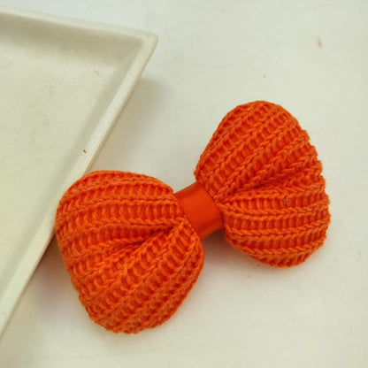 Bella Handcrafted Knitted Bow Hair Clip
