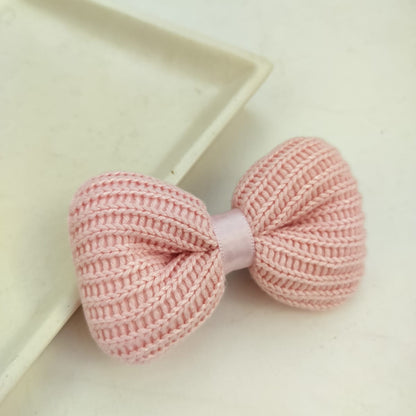 Bella Handcrafted Knitted Bow Hair Clip