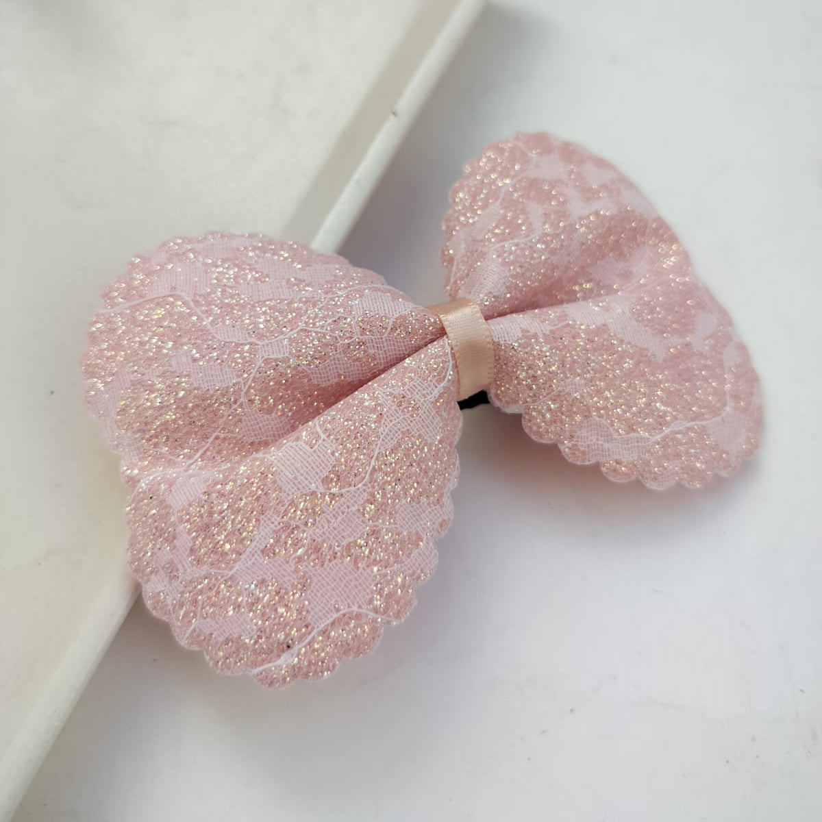 Frida Handcrafted Glittery Bow Hair Clip