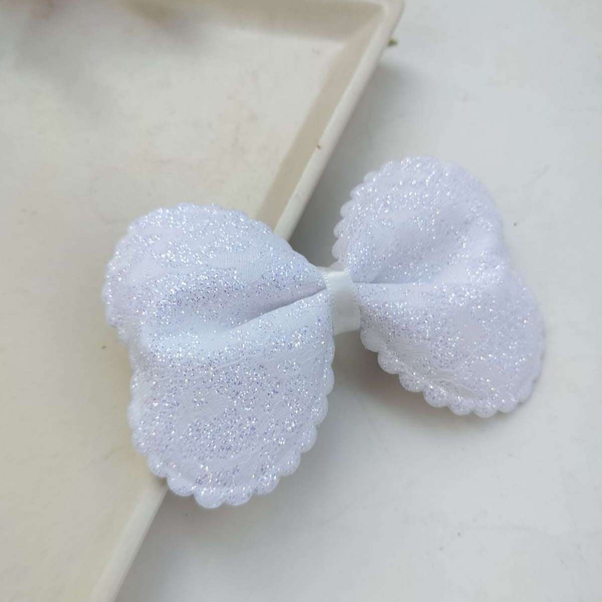 Frida Handcrafted Glittery Bow Hair Clip