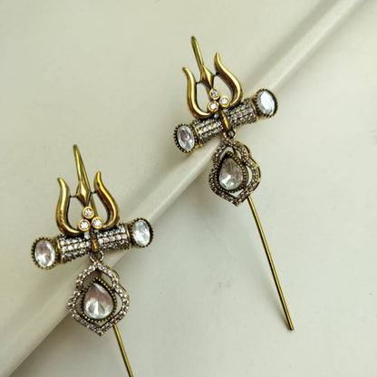 Mahadev Trishul Needle Earcuffs