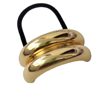 Double Golden curve Metalic hair tie