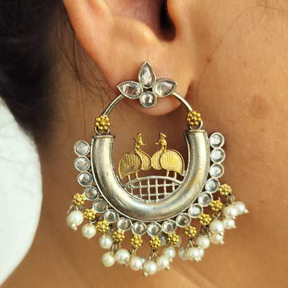 Dual tone Sakhi earrings