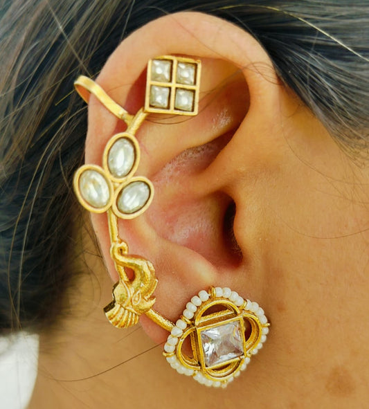 Kundan Phoenix Ear Cuff