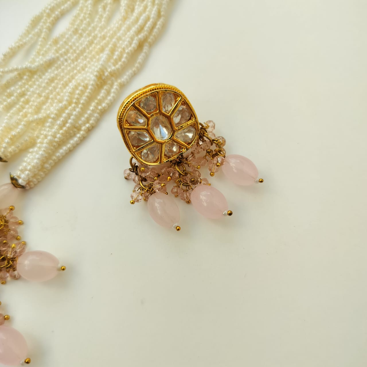 Kundan & Pearl Choker Necklace Set